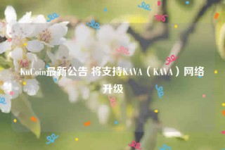 KuCoin最新公告 将支持KAVA（KAVA）网络升级